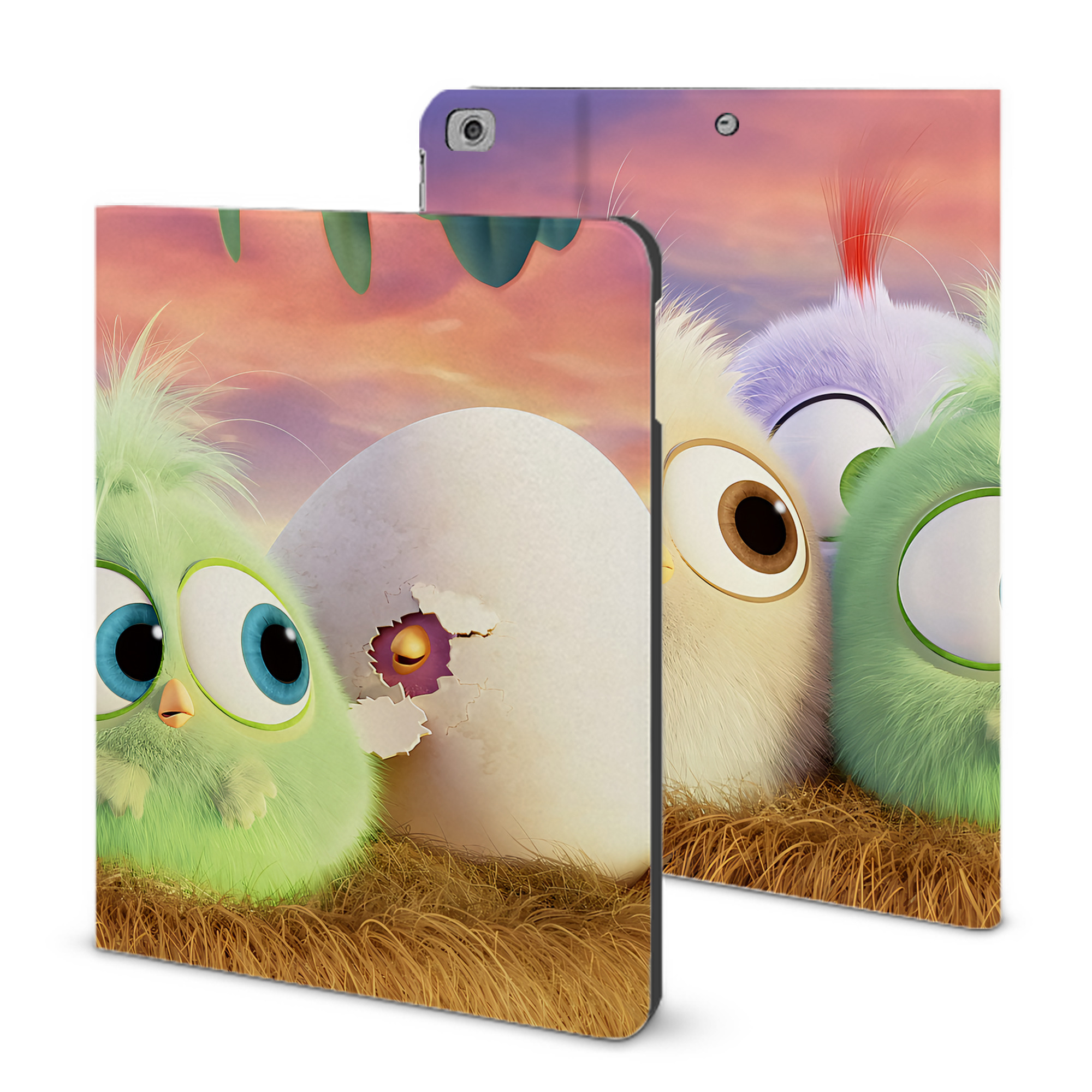 （画像用） Angry Birds アングリーバード IPad ケース ブック型 PUレザー TPU 耐衝撃 軽量 薄型 ペン収納なし 全面保護 IPad 各モデル対応
